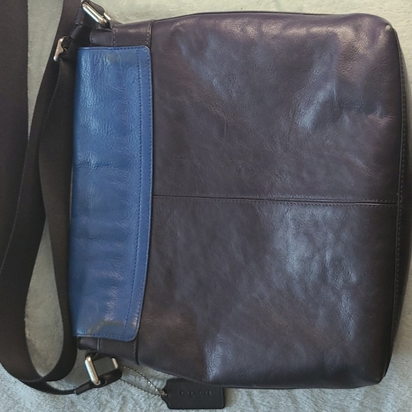 Coach Bags Coach Mens Messenger Bag Blue And Black Poshmark